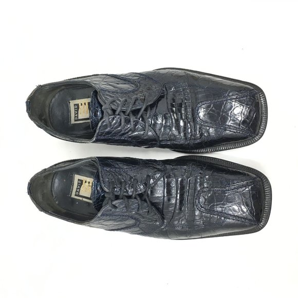 David Eden Oxfords Shoe Size 9 Blue Full Crocodile main image 4